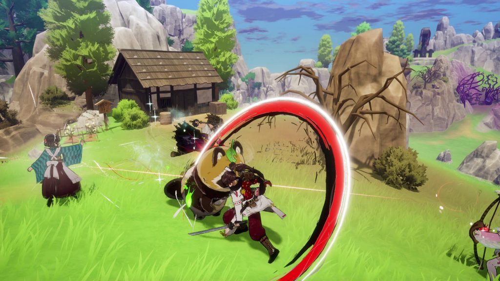 Gameplay đánh boss Rune Factory: Guardians of Azuma