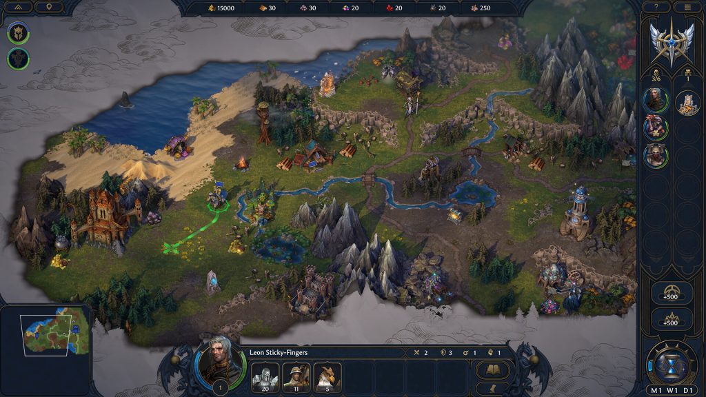Heroes of Might and Magic gameplay chiến thuật
