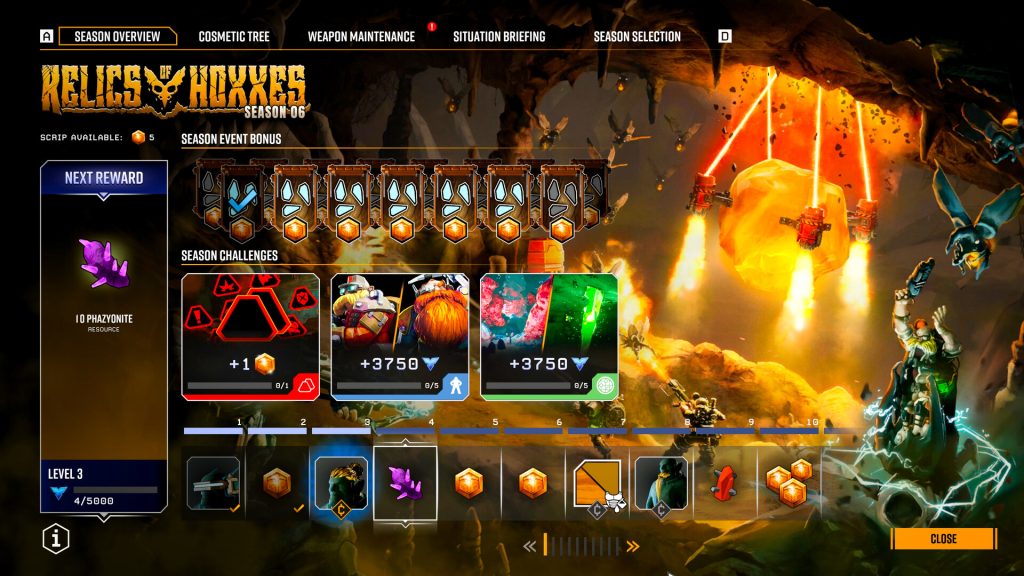 Giao diện Deep Rock Galactic